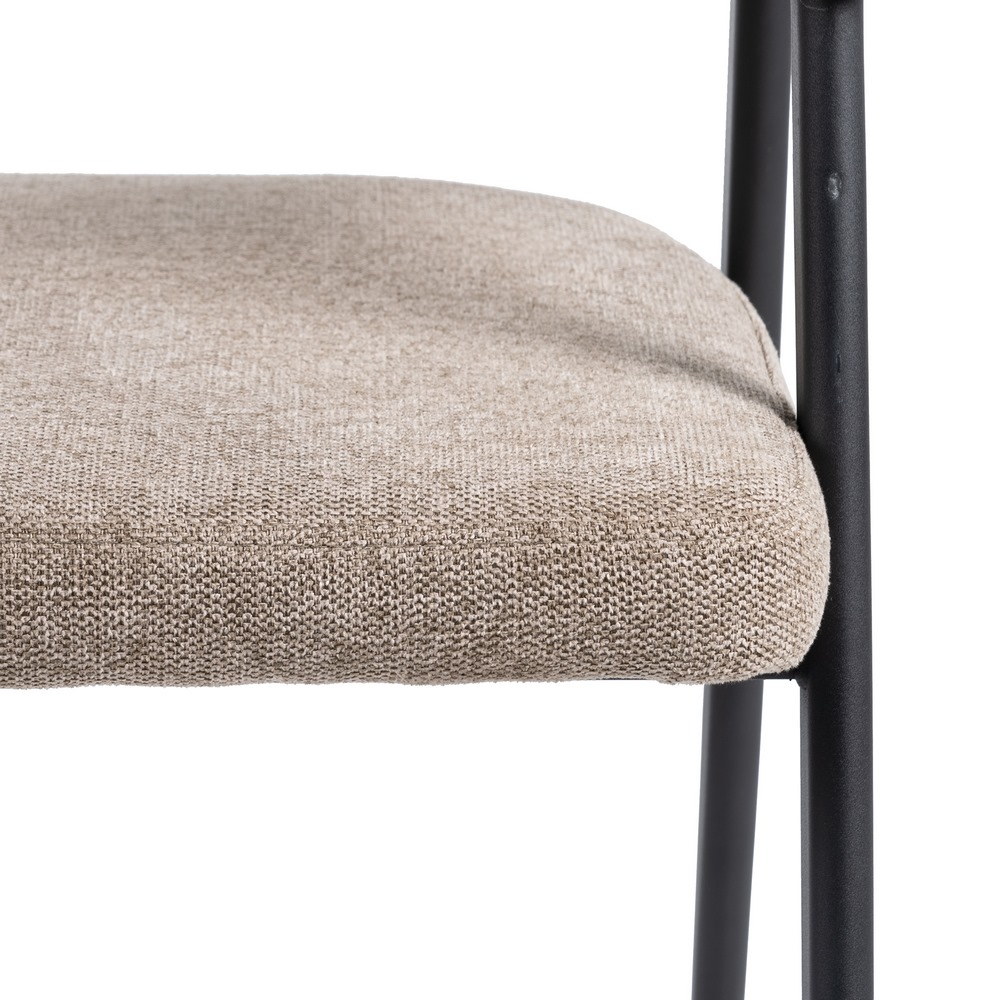 SILLA TAUPE TEJIDO-METAL SALÓN 56 X 60 X 81 CM - Imagen 5