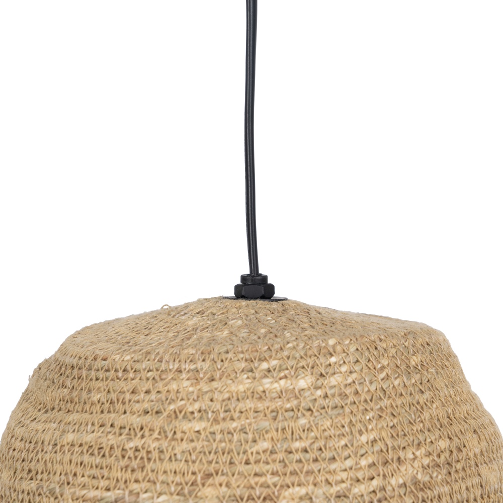 LÁMPARA TECHO FIBRA NATURAL ILUMINACIÓN 20 X 20 X 24 CM - Imagen 2