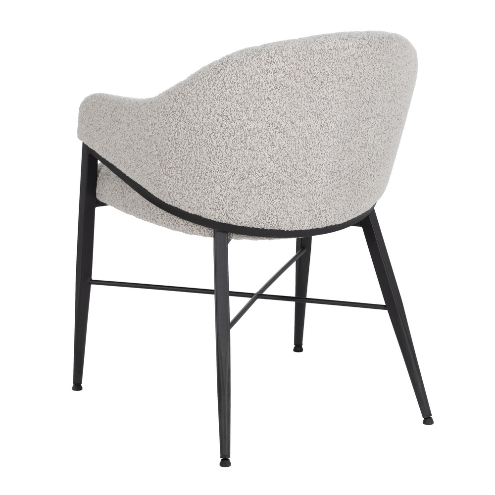 SILLA BRAZOS GRIS TEJIDO-METAL SALÓN 56 X 61 X 82 CM - Imagen 3