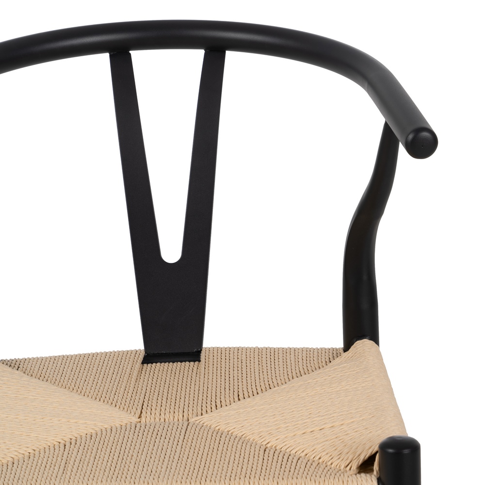 SILLA NEGRO-NATURAL METAL SALÓN 54 X 53 X 75 CM - Imagen 4