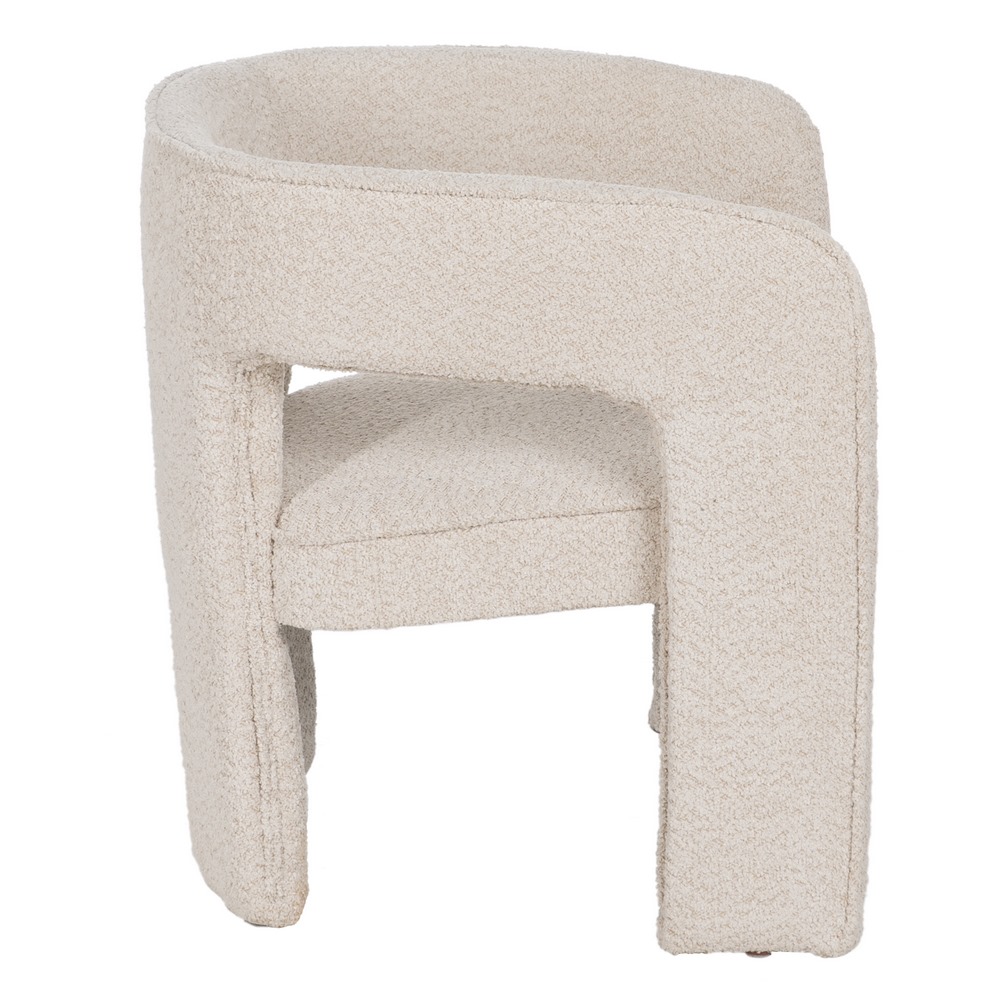 SILLA BEIGE TEJIDO SALÓN 69 X 66 X 73 CM