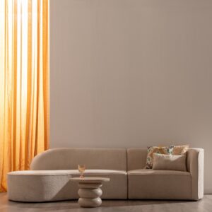 SOFÁ 2 PIEZAS BEIGE TEJIDO SALÓN 300 X 107 X 75 CM