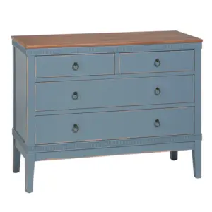 CÓMODA AZUL MADERA 115 X 45 X 90 CM