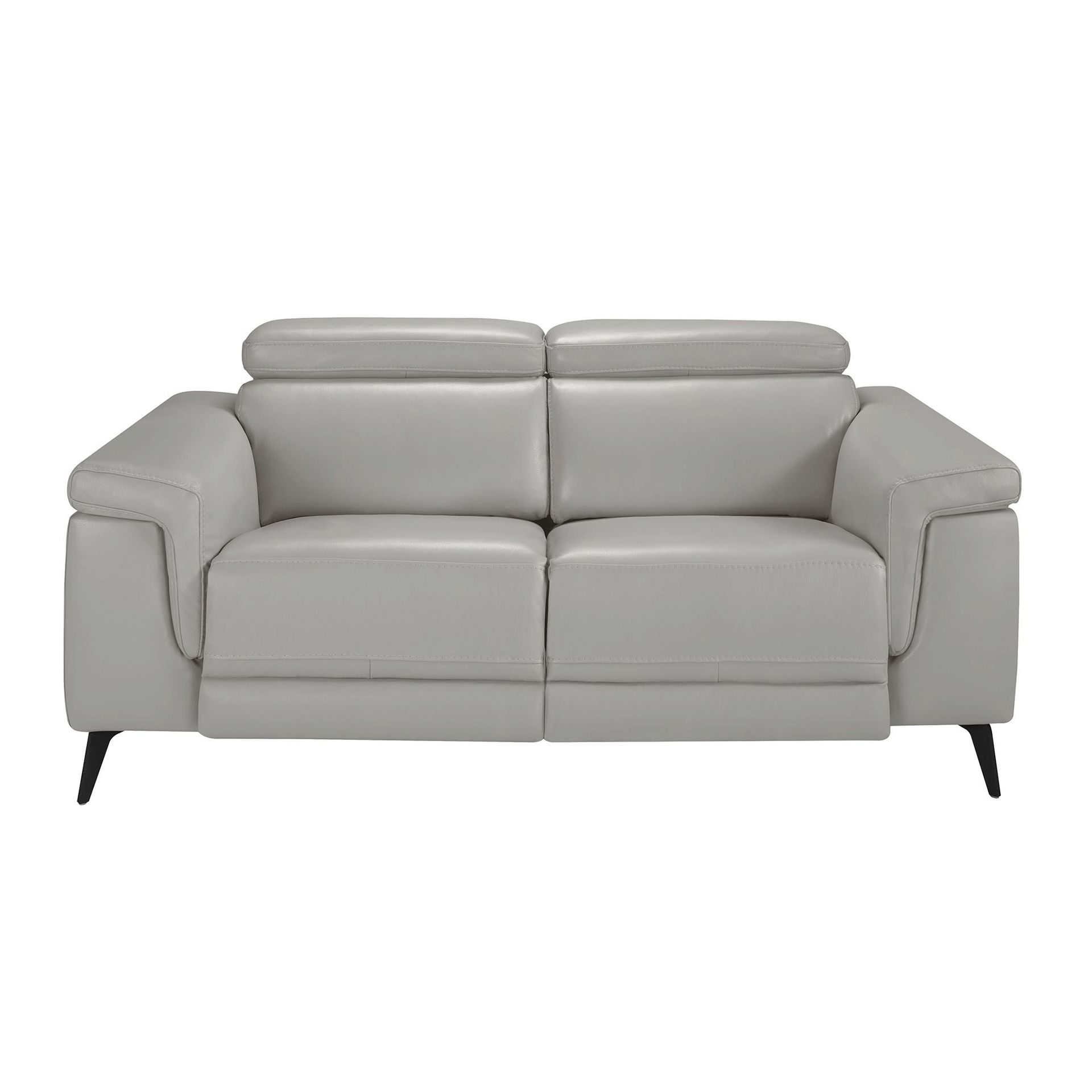 Sofá relax 2 plazas piel gris - Imagen 2