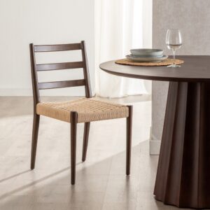 SILLA MARRÓN MADERA / FIBRA SALÓN 44 X 50 X 80 CM