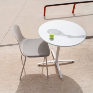 SILLA BEIGE PP-METAL EXTERIOR 50 X 53 X 85 CM