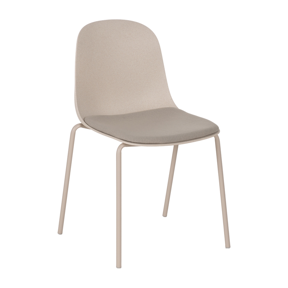 SILLA BEIGE PP-METAL EXTERIOR 50 X 53 X 85 CM - Imagen 2