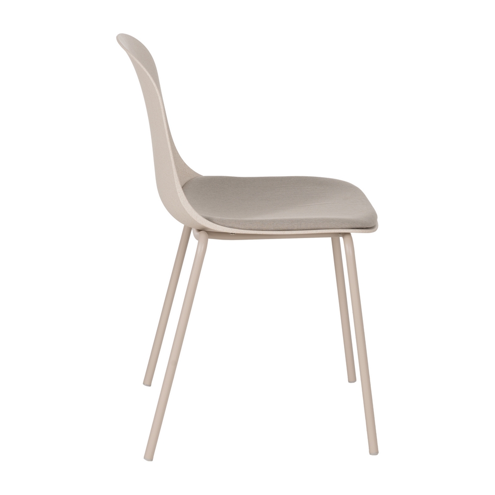 SILLA BEIGE PP-METAL EXTERIOR 50 X 53 X 85 CM - Imagen 3