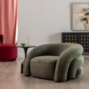 SILLÓN VERDE TEJIDO SALÓN 100 X 84 X 58 CM