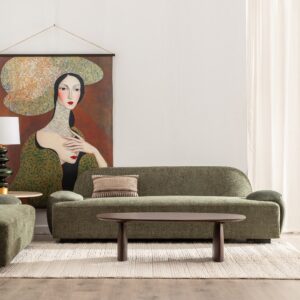 SOFÁ VERDE TEJIDO SALÓN 222 X 92 X 70 CM