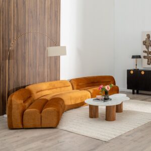 MÓDULO RECTO MOSTAZA TEJIDO SALÓN 102 X 94 X 64 CM