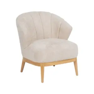 SILLÓN NATURAL-CREMA TEJIDO-MADERA SALÓN 71 X 75 X 76 CM