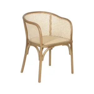 SILLA NATURAL MADERA-RATÁN 56 X 58 X 77 CM