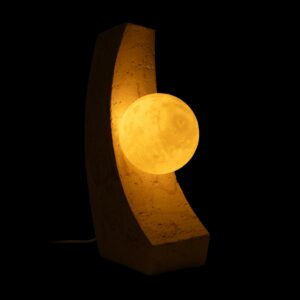 LÁMPARA MESA CREMA POLIRESINA 16