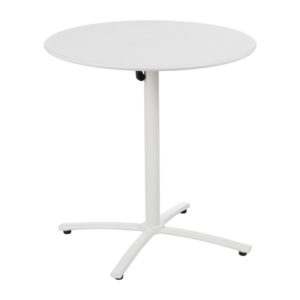 MESA AUXILIAR PLEGABLE BLANCO ACERO 70 X 70 X 72 CM