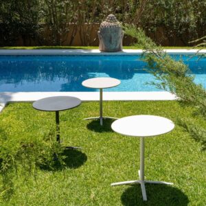 MESA AUXILIAR PLEGABLE ANTRACITA ACERO 70 X 70 X 72 CM