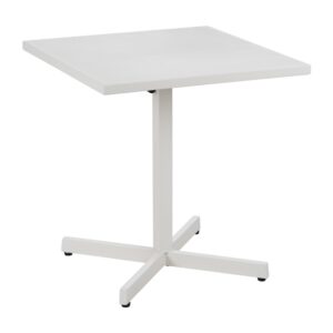 MESA AUXILIAR PLEGABLE BLANCO ACERO 70 X 70 X 74 CM