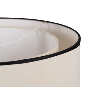 LÁMPARA TECHO BEIGE-NEGRO TEJIDO 45 X 45 X 30 CM