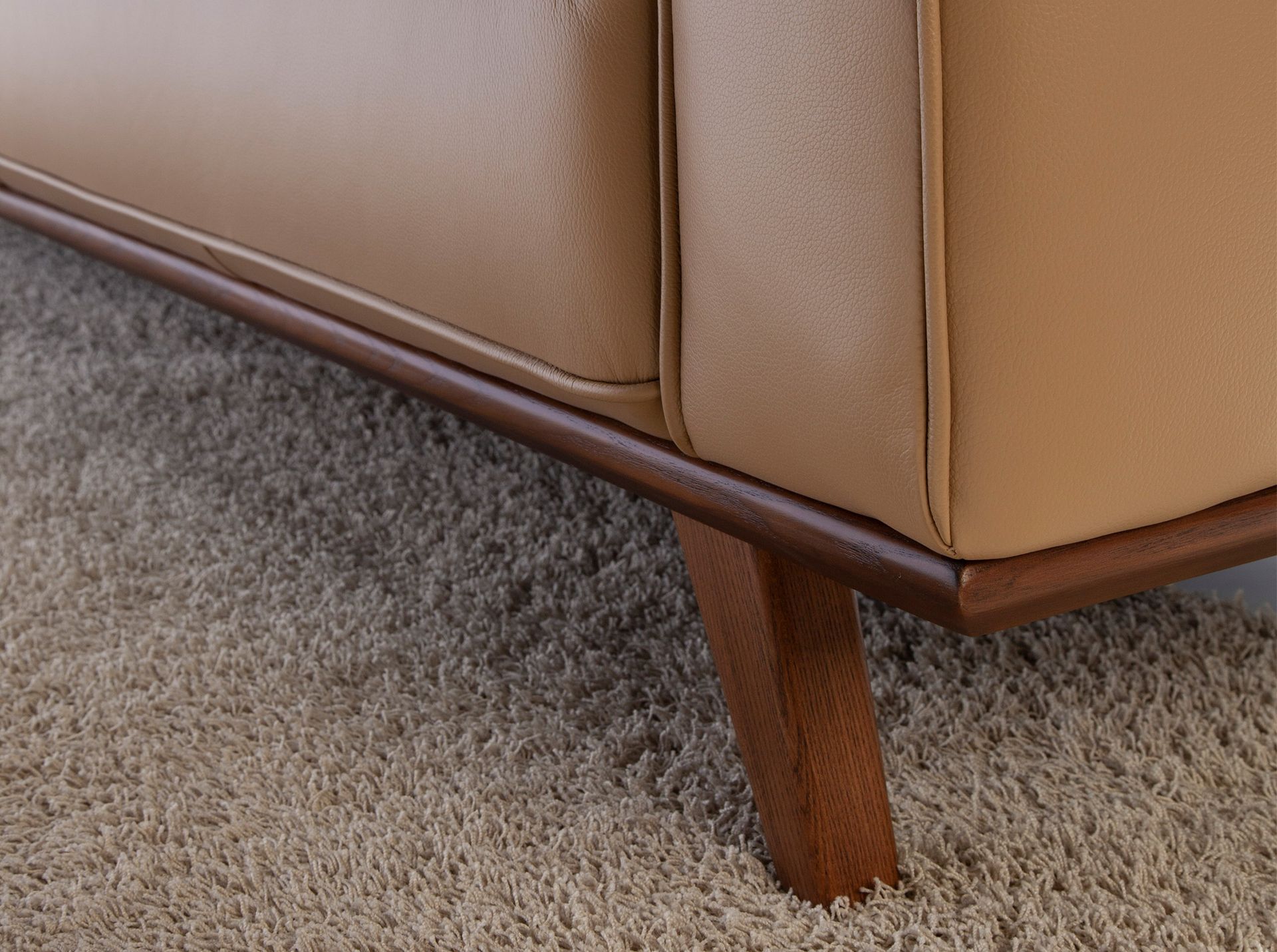 Sofá Chester 2 plazas piel arena - Imagen 5