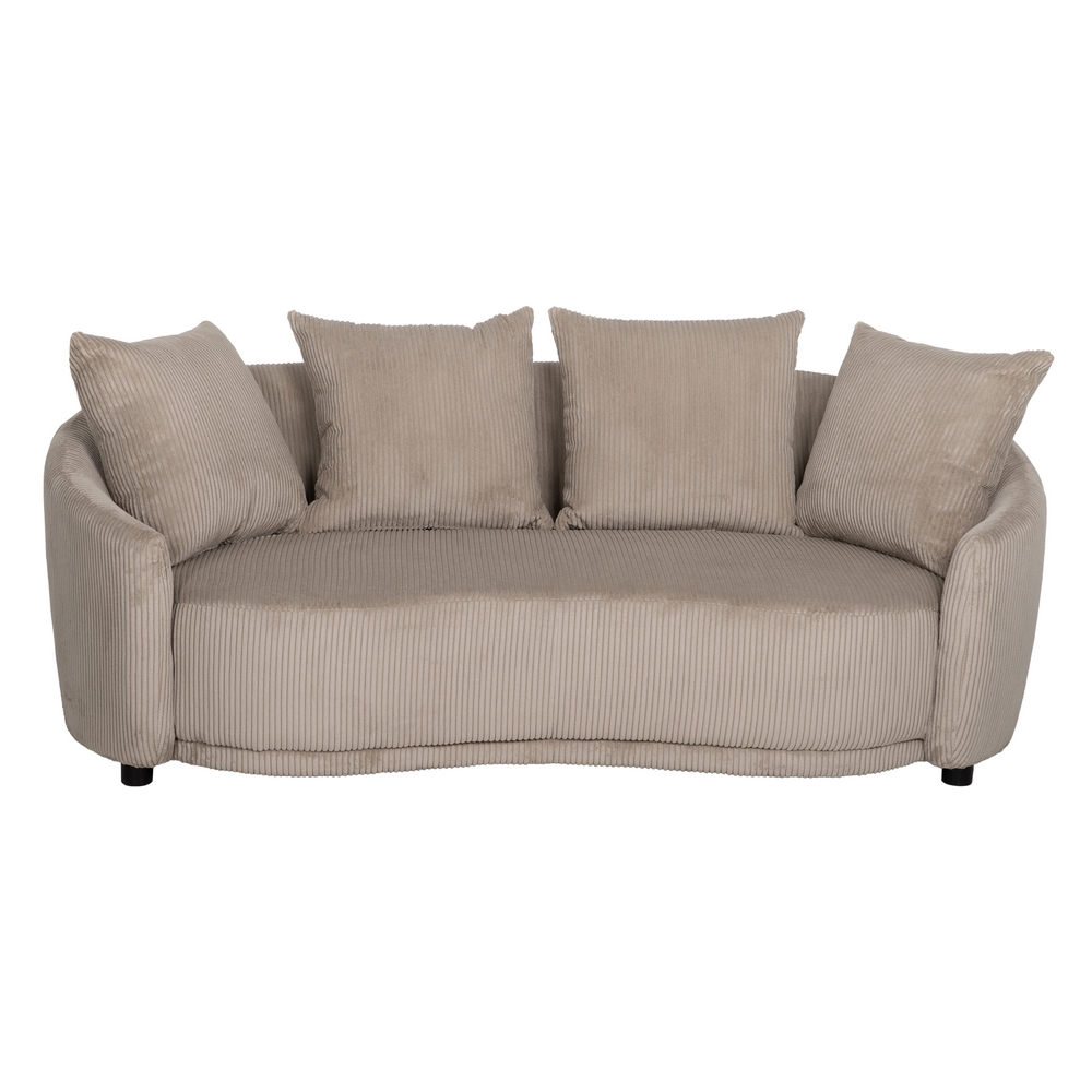 SOFÁ 3 PLAZAS BEIGE TEJIDO SALÓN 197 X 96 X 75 CM - Imagen 2