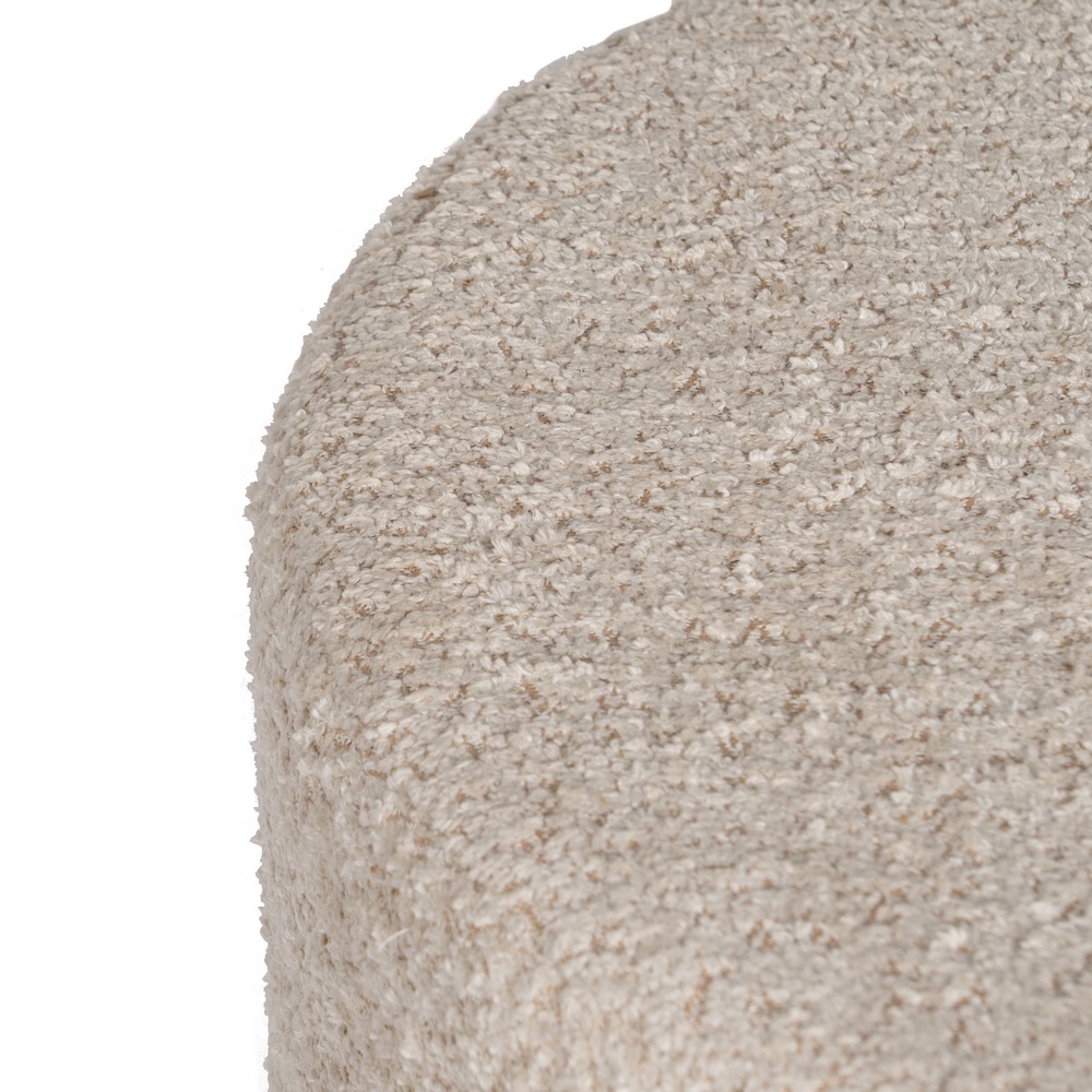 PUF BEIGE TEJIDO-METAL SALÓN 41 X 41 X 44 CM - Imagen 2