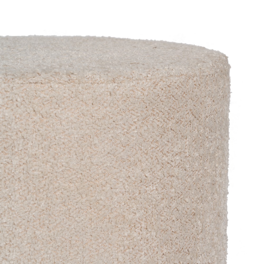 PUF BEIGE TEJIDO-METAL SALÓN 41 X 41 X 44 CM - Imagen 4