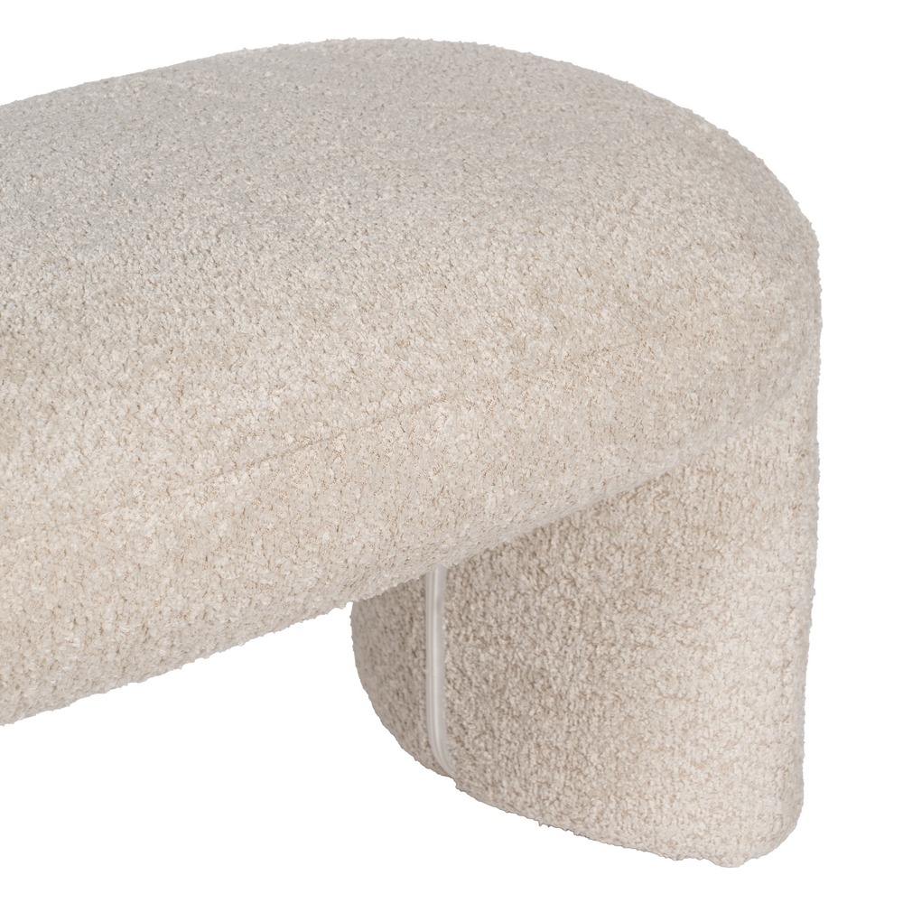 BANQUETA BEIGE TEJIDO SALÓN 110 X 45 X 40 CM - Imagen 5