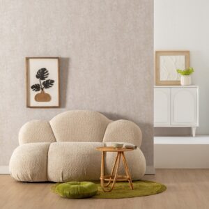 SOFÁ BEIGE TEJIDO SALÓN 149 X 76 X 77 CM