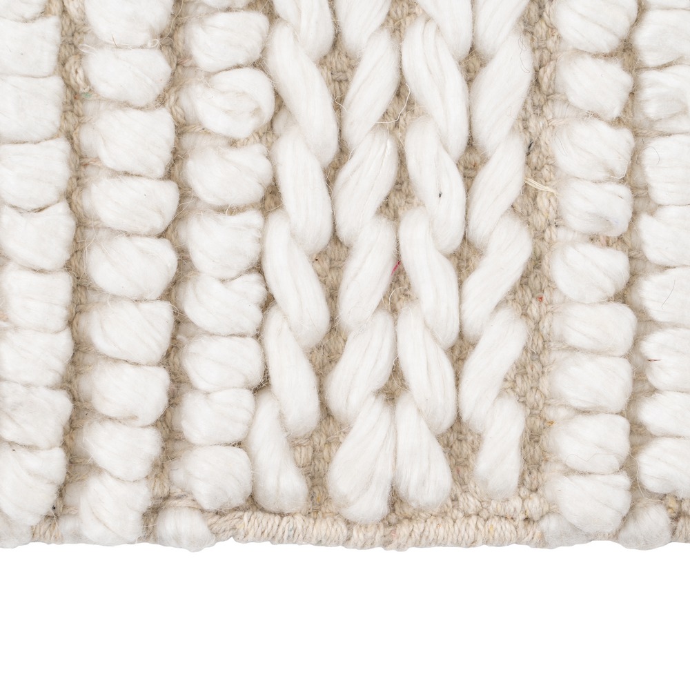 ALFOMBRA CREMA TEJIDO DECORACIÓN 80 X 150 CM - Imagen 3