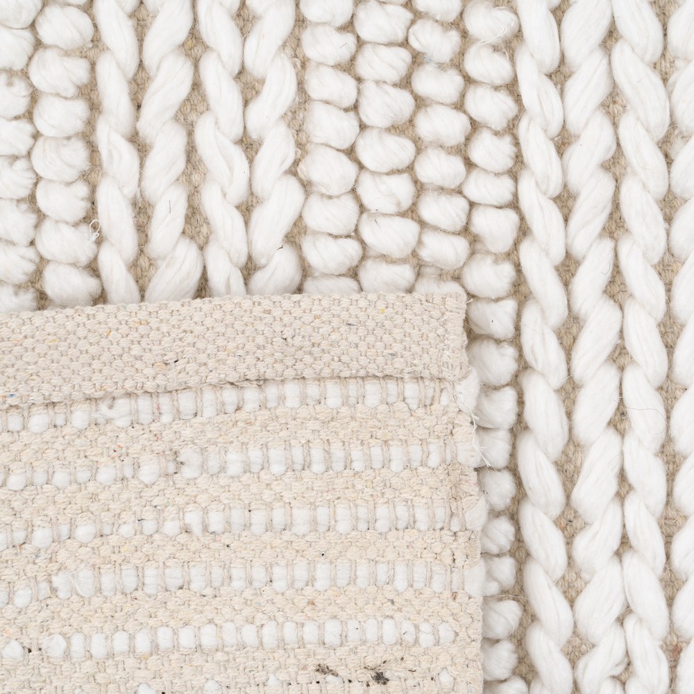 ALFOMBRA CREMA TEJIDO DECORACIÓN 80 X 150 CM - Imagen 4