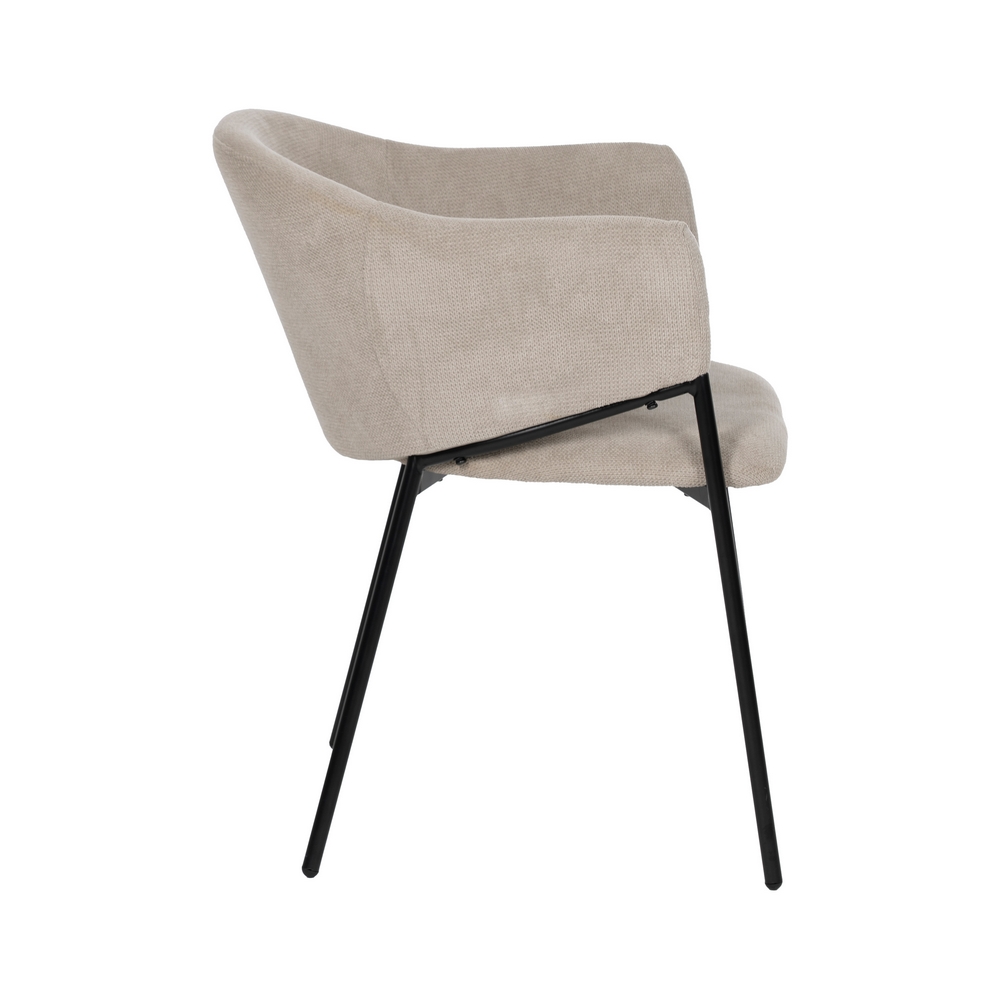 SILLA BEIGE TEJIDO-METAL 54 X 60 X 78 CM - Imagen 2