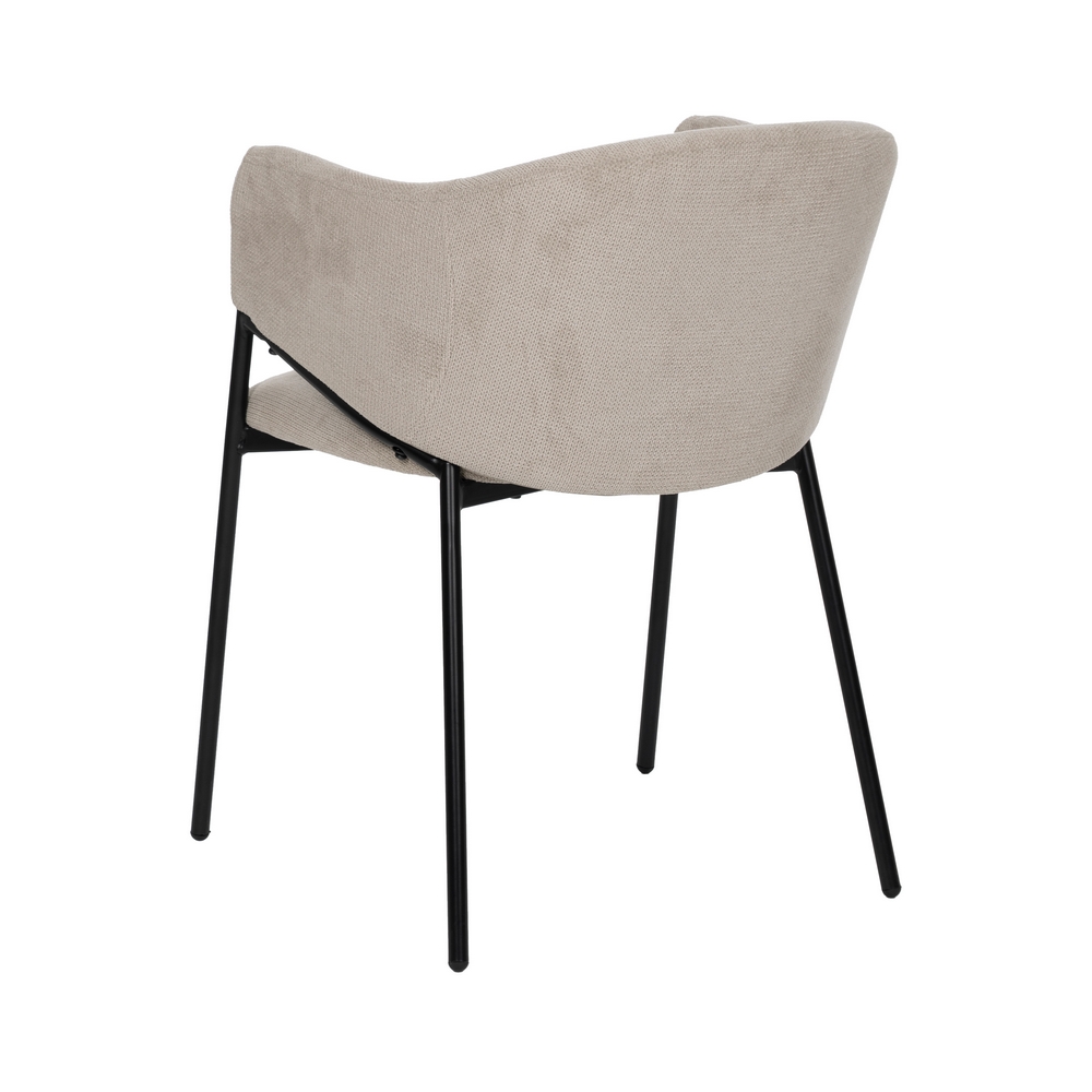 SILLA BEIGE TEJIDO-METAL 54 X 60 X 78 CM - Imagen 3