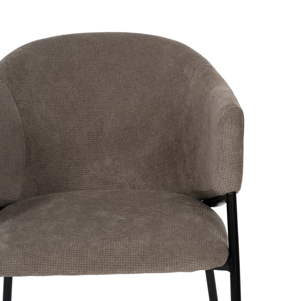 SILLA TAUPE TEJIDO-METAL 54 X 60 X 78 CM - Imagen 4