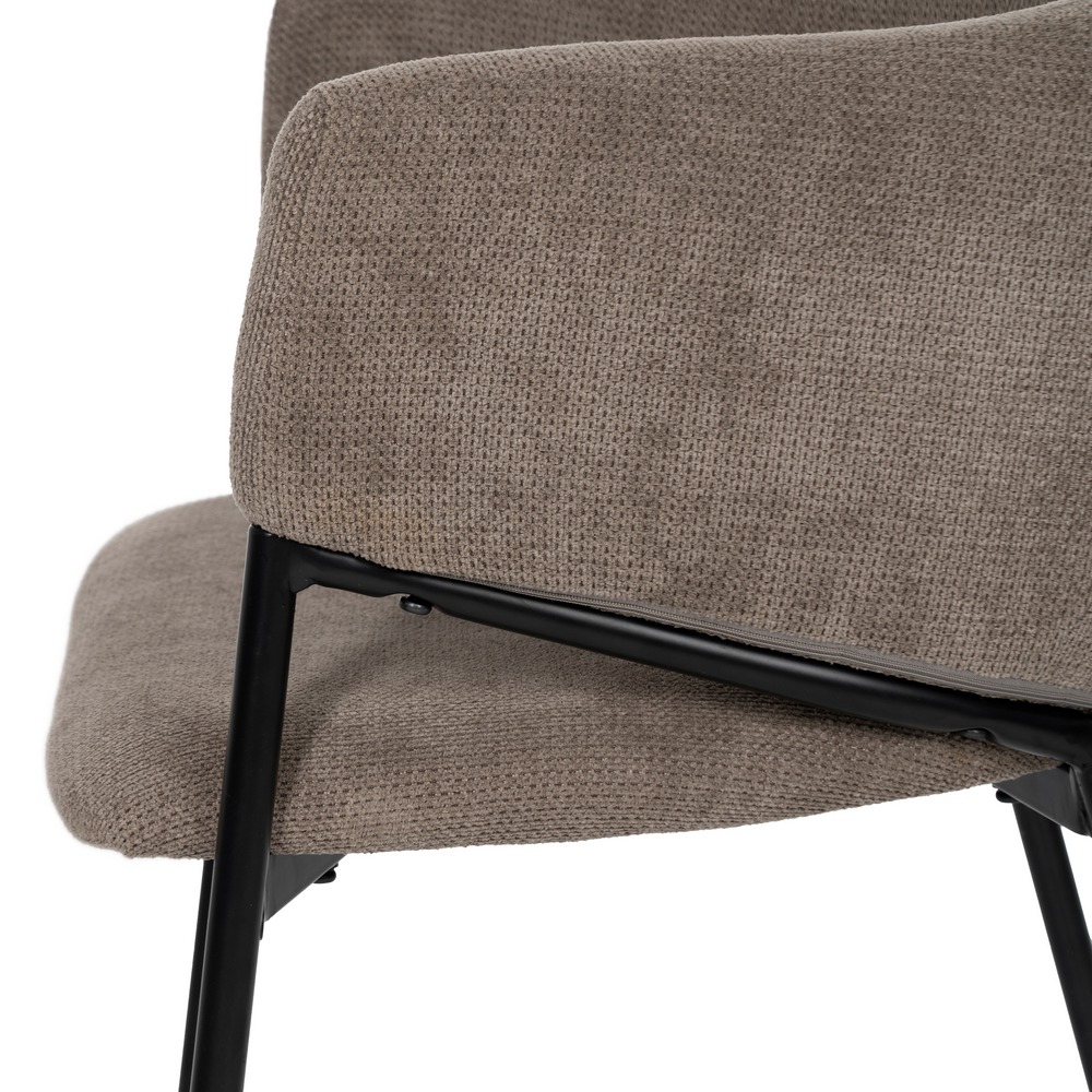 SILLA TAUPE TEJIDO-METAL 54 X 60 X 78 CM - Imagen 5