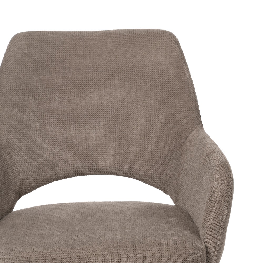 SILLA TAUPE GIRATORIA TEJIDO-METAL 59,50 X 62 X 83,50 CM - Imagen 4