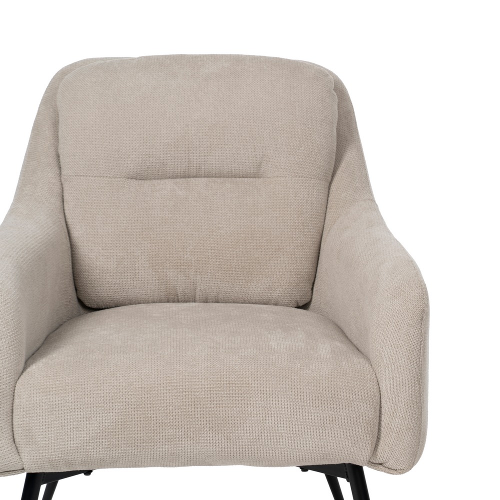 SILLÓN BEIGE TEJIDO-METAL 69 X 73 X 79 CM - Imagen 4