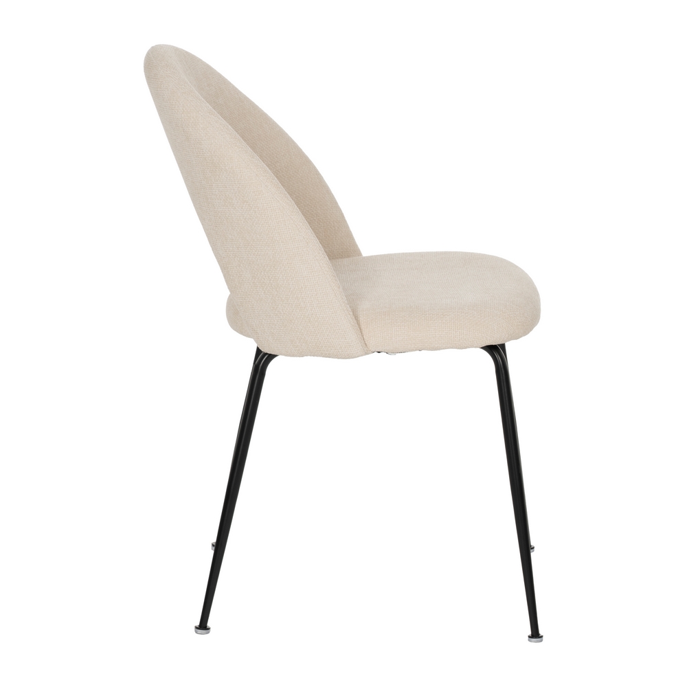 SILLA BLANCO TEJIDO-METAL CONTRACT 49 X 60 X 81 CM - Imagen 2