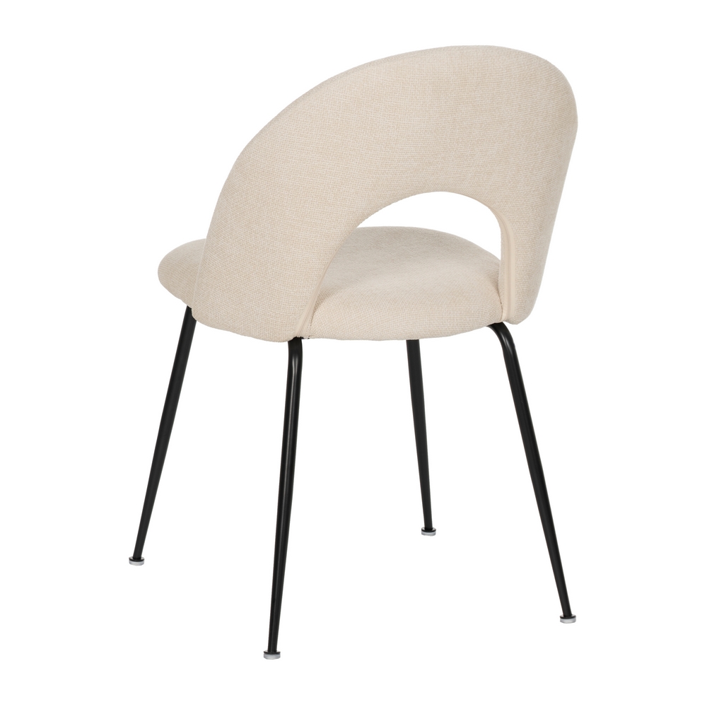 SILLA BLANCO TEJIDO-METAL CONTRACT 49 X 60 X 81 CM - Imagen 3
