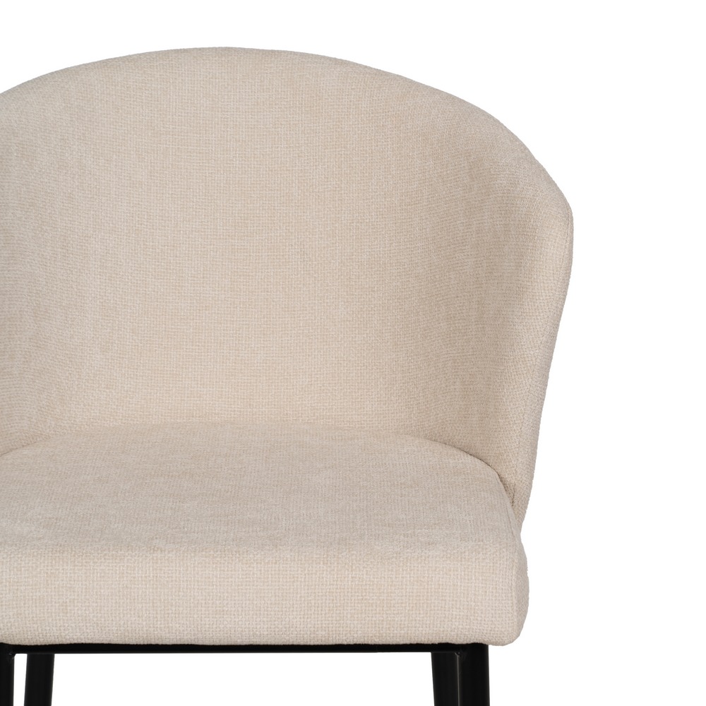 SILLA BLANCO TEJIDO-METAL CONTRACT 52,50 X 55 X 80 CM - Imagen 4