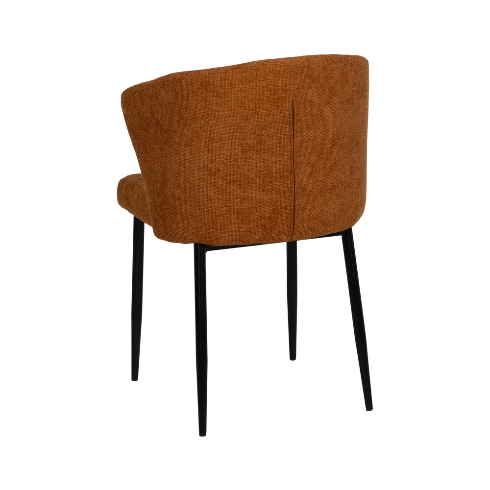 SILLA MARRÓN TEJIDO-METAL CONTRACT 52,50 X 55 X 80 CM - Imagen 3