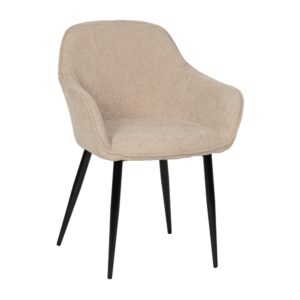 SILLA BEIGE TEJIDO-METAL CONTRACT 61 X 59