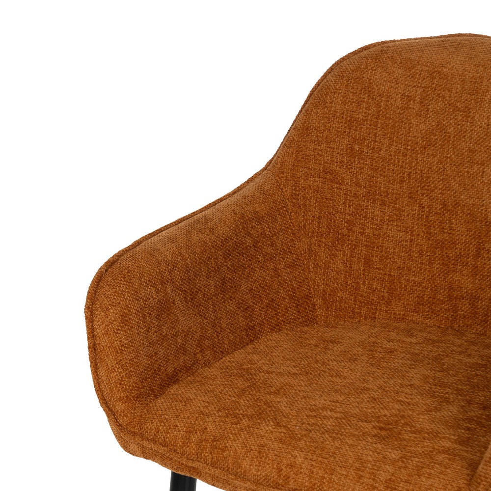 SILLA MARRÓN TEJIDO-METAL CONTRACT 61 X 59,50 X 83 CM - Imagen 5