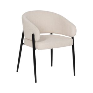 SILLA BLANCO TEJIDO-METAL CONTRACT 60 X 57 X 79 CM