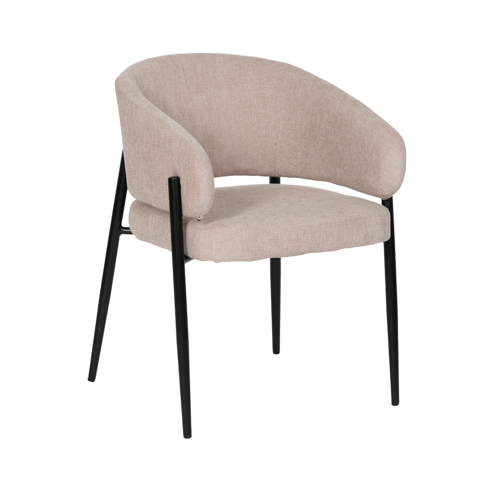 SILLA BEIGE TEJIDO-METAL CONTRACT 60 X 57 X 79 CM