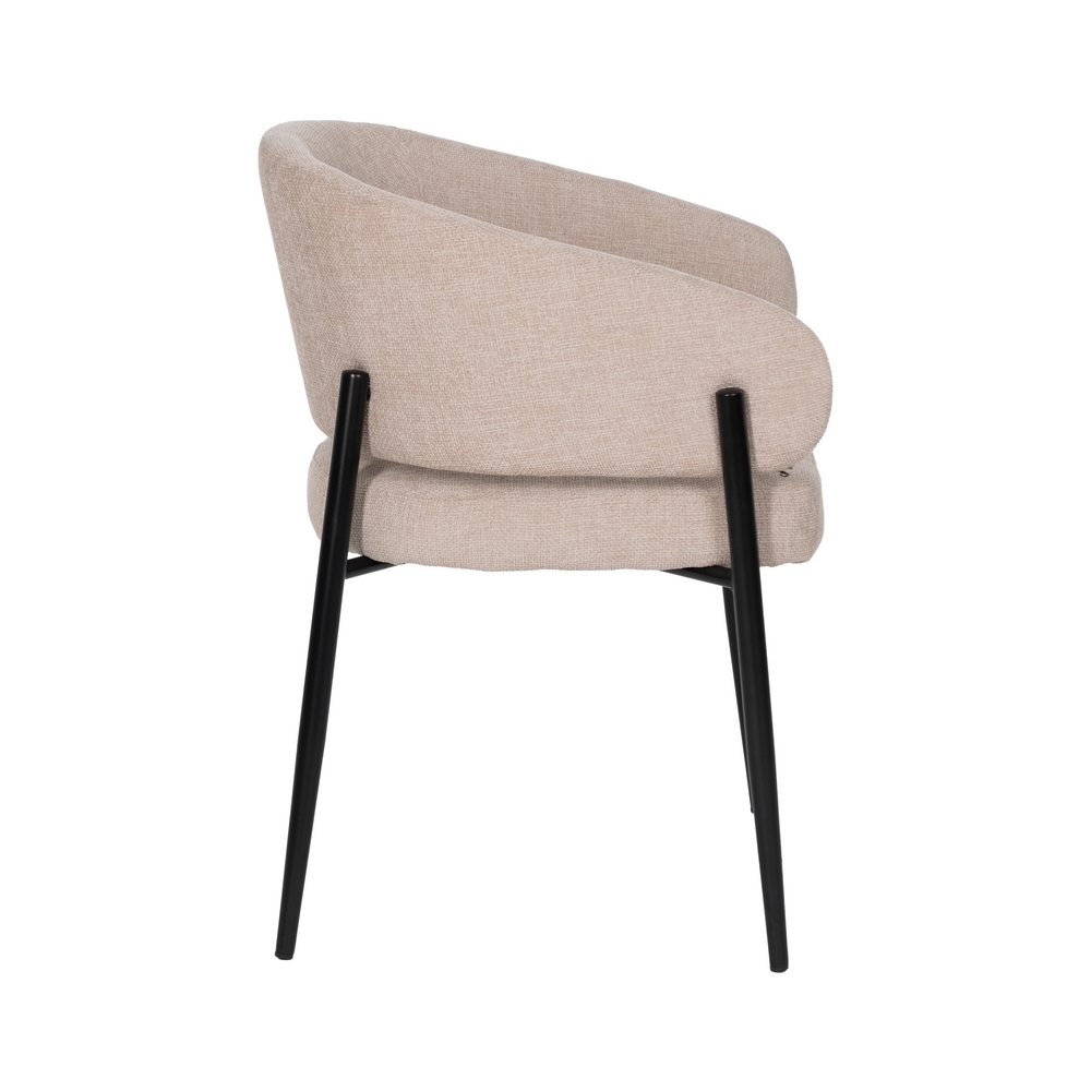 SILLA BEIGE TEJIDO-METAL CONTRACT 60 X 57 X 79 CM - Imagen 2