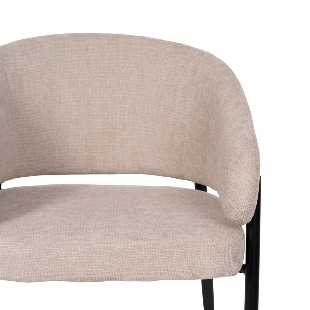 SILLA BEIGE TEJIDO-METAL CONTRACT 60 X 57 X 79 CM - Imagen 4