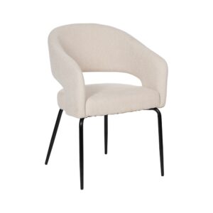 SILLA BLANCO TEJIDO-METAL CONTRACT 57 X 56 X 81 CM