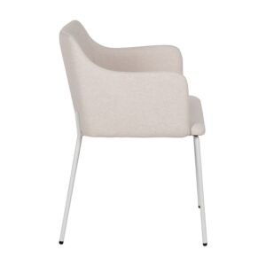 SILLA CREMA TEJIDO-METAL SALÓN 51 X 55 X 77 CM