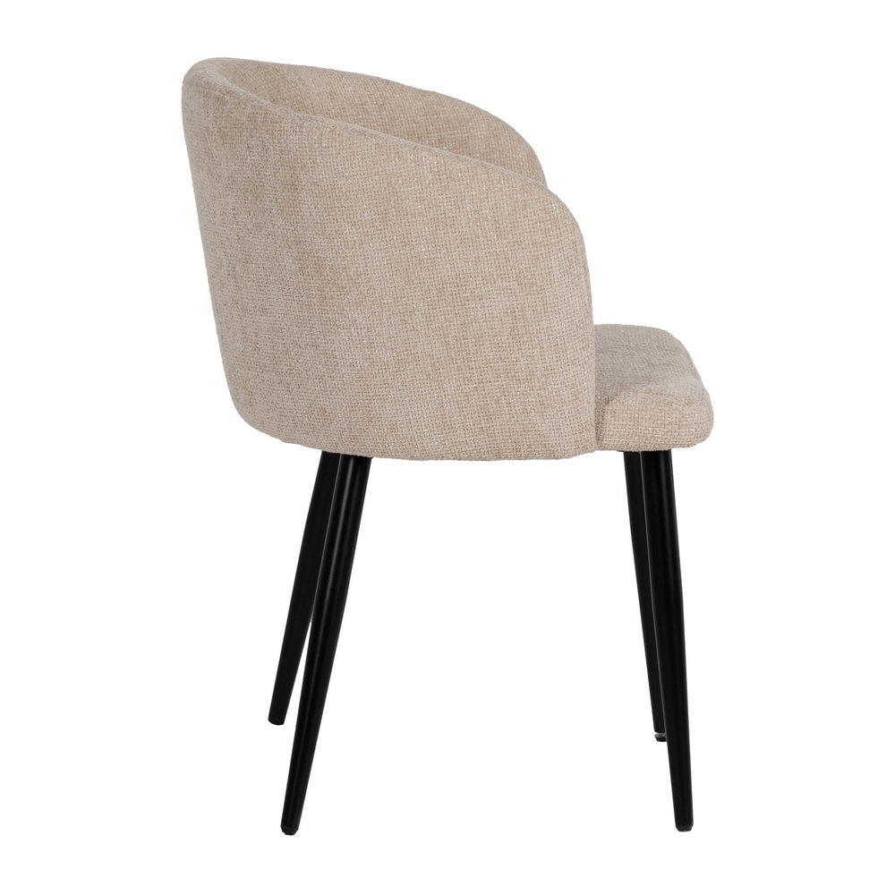 SILLA CREMA TEJIDO-METAL SALÓN 53 X 53 X 77 CM - Imagen 2