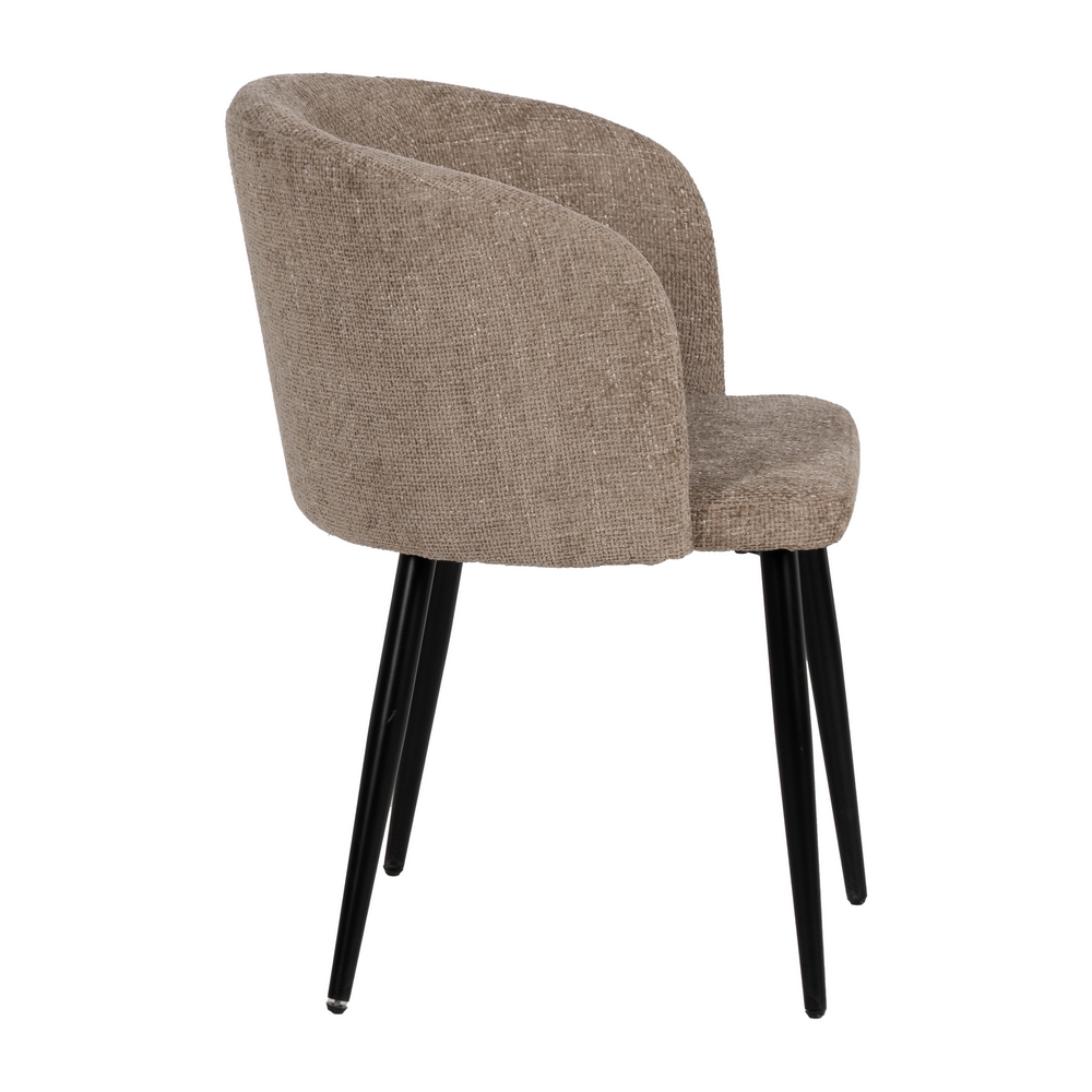 SILLA BEIGE TEJIDO-METAL SALÓN 53 X 53 X 77 CM - Imagen 2